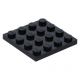 LEGO lapos elem 4x4, fekete (3031)